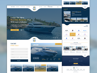 Yacht Shop or Yacht Rent Landing Page | UI Design landing page luxury web rent website shop website ui uiux design web design yacht yacht landing page yacht rent yacht rent web yacht shop web yacht website