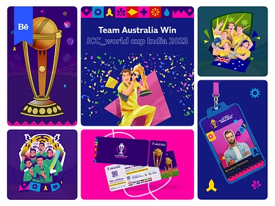 ICC Man's World Cup INDIA 2023 Branding Design 3d animation branding cricket digital art graphic design icc icc cricket illustrations icc mens world cup 2023 icc world cup india illustrations illustrator logo motion graphics orbix studio product design ui ux design world cup 2023 worldcup