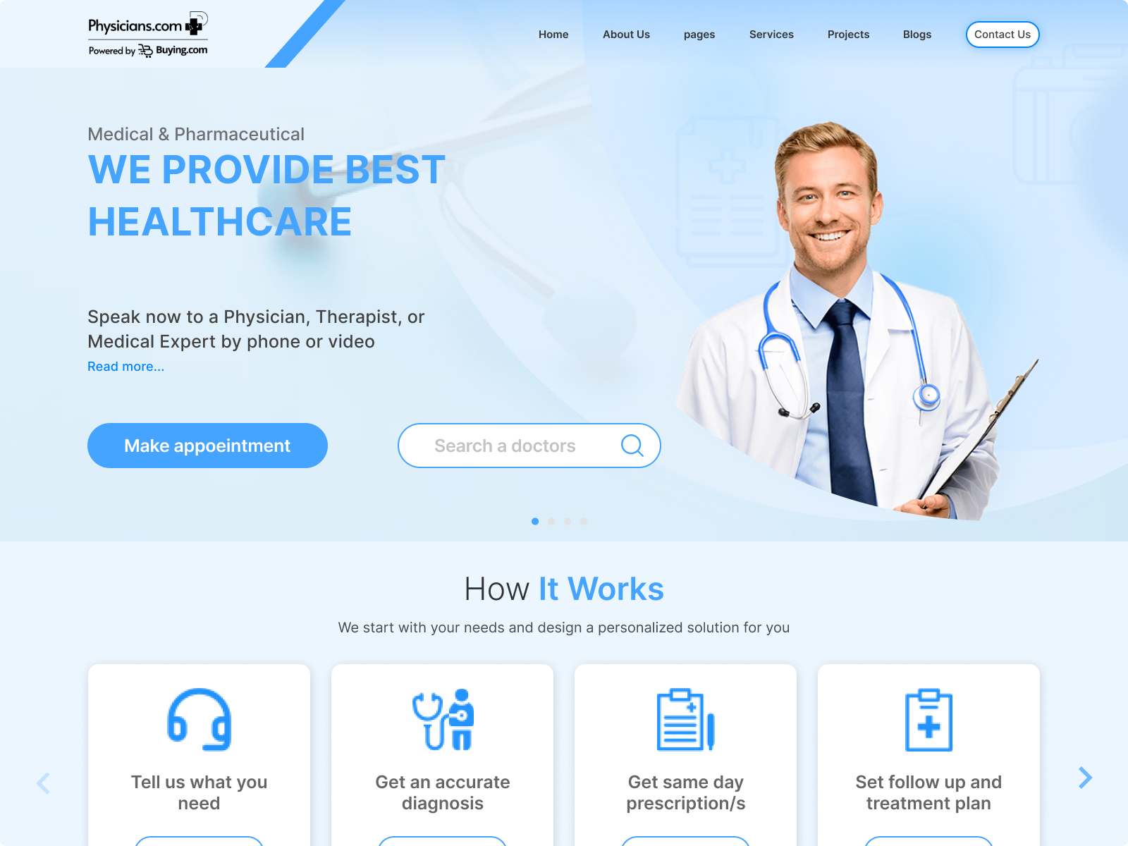 Physicians.com web design by Abu Raihan on Dribbble