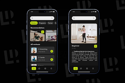 Sport Fitness Video Mobile App ✨ cardio workouts exercise video app fitness training app logo mobile designer mobile fitness platform streaming workouts ui ux ui app video fitness hub video workouts workout video app yoga sessions