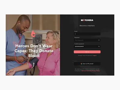 Blood donor modal register affinity designer affinitydesigner blood creative dailyui design donor health medical register signup ui ux web