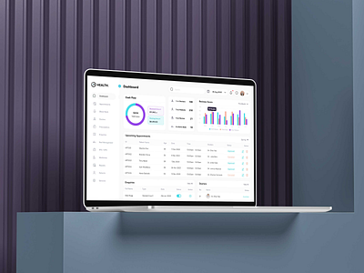 Electronic Health Record (EHR) Analytics Dashboard Design appointment dashboard data digital care doctor ehr electronic health record health healthcare hospital medical medicine patient saas software telehealth telemedicine ui web design wellness