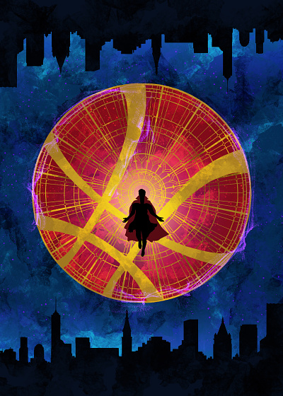 Doctor Strange comics doctor strange illustration marvel silhouette strange