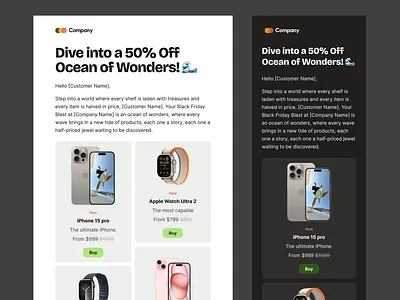 Black Friday email template for an E-Shop black friday design system e commerce e shop email email design email template figma newsletter
