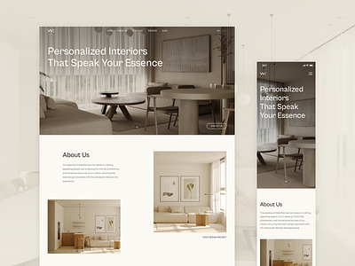 WallsTalk: Homepage Design hero section homepage interior design mobile portfolio typography ui uiux uxui web design