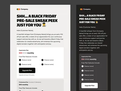Black Friday email template for a SaaS black friday design system email email design email template email templates newsletter saas