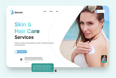 Skinxtio: Online Medical Consultation Website Design branding nevina infotech online medical consultation ui website design
