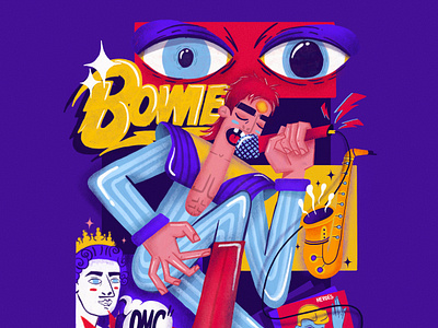 David Bowie colofruladdisction contest davidbowie digitalart illustratio procreate