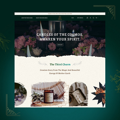 E-commerce website - Candle and Soul graphic design ui
