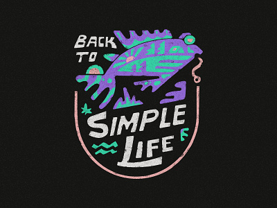 Simple Life design illustration lettering merch design skitchism t shirt typography vintage