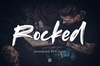Rocked SVG Font bold brush detailed fontself hand made ink open svg paint rough svg font texture trendy