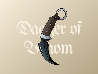 Dagger of Venom dagger dnd graphic design illustration minimal vector venom