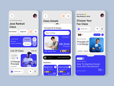 Digital Education App Design android app design app application design branding design e learning platform education app ui design learning app design mobile app design modern design ui ui design ui ux ux