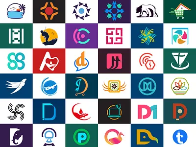 Modern minimal logo collection or vector logo design agency logo branding creative logo graphic design letter d lettering logo logo design logo icon minimal logo modern pools logo ski logo vector