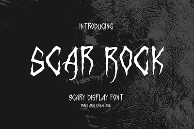 Scar Rock Scary Display Font branding font fonts graphic design logo