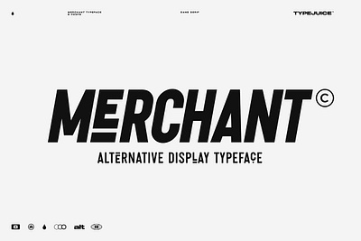 Merchant bold condensed font heavy italic merchant tall typeface