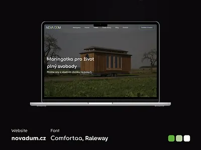 Nova Dum website czech republic house tiny house webdesign website