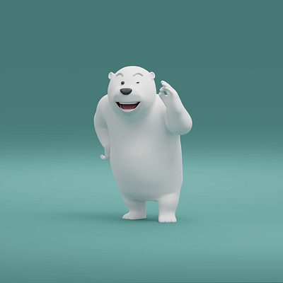 3D Cartoon Polar Bear animation 3d 3d animation 3d bear 3d mascot 3d pack animation bear bear mascot blender cartoon cute cycles design illustration illustrations kawaii library polar bear render resources