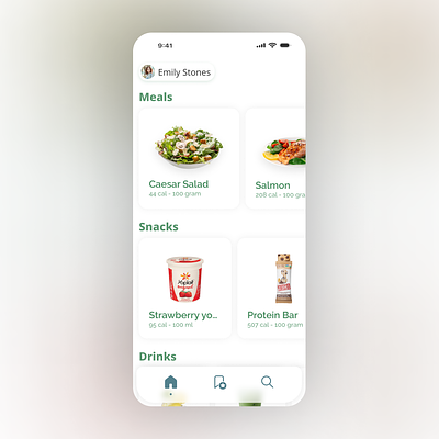 Food App dashboard food mobile app modern order snacks