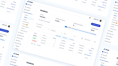 Invoice dashboard admin ui dashboard dashboard ui finance fintech invoice management invoice ui money ntf product strategy redesign ui ux design wave