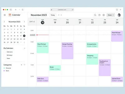 DailyUI 038 - Calendar 100daysofui calendar calendar dashboard dailyui dailyui challenge dashboard ui design figma ui web design