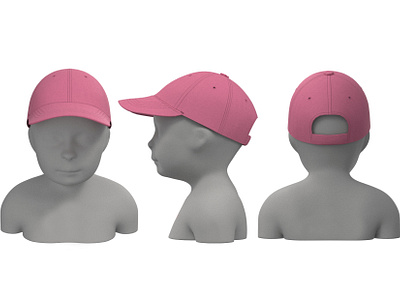 Baseball Cap 3d 3d cap animation apparealdesign baseball cap branding cap clo3d design fashion cap fashion design flatdesign graphic design illustration kids cap logo motion graphics pattern design technicaldesig ui