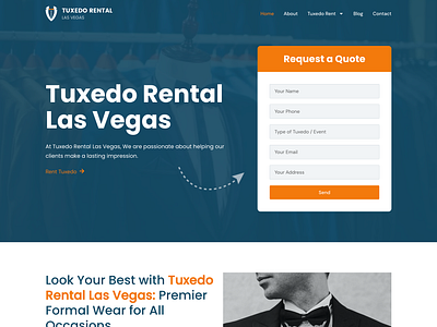 Tuxedo Rental Las Vegas: tuxedorentallasvegas.com web design wordpress