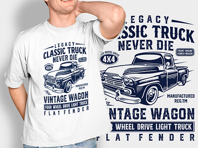 VINTAGE TRUCK T-SHIRT DESIGN apparel classic classictruck clothing design fashion ford graphic design illustration jeep musclecar oldtruck truck trucks vector vehicles vintage vintagecar vintagetruck vintagetrucktshirt