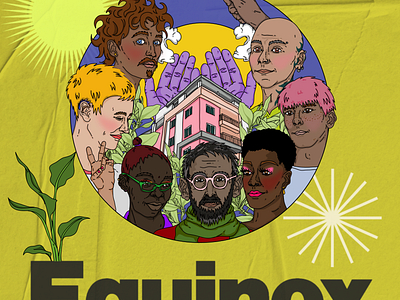 Equinox Prism Alliance Charity Poster Mock-up characters diversity illustration lgbtqiaplus poster posterdesign