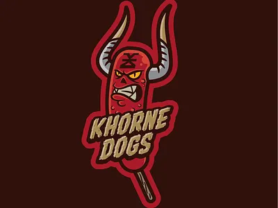 Khorne Dogs blood bowl branding design ice hockey illustration logo logos sports sports branding vector warhammer