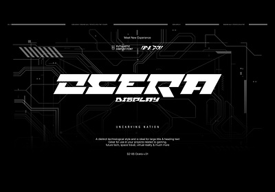 Ocera - Display Font display font font typeface futuristic font futuristic typeface modern font ocera display font