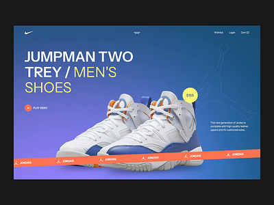 Jordan sneakers website concept air animation design homepage shoes ui ux web design