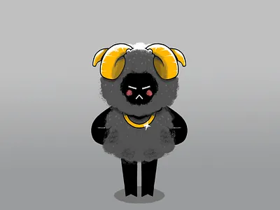 sheep character design flat icon illustration illustrator logo ui vector waldek