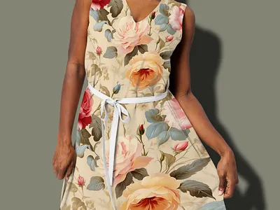 Floral dress botanical branch cloth clothing floral floral seamless pattern flower garden graphic design leaf nature pastel colors pattern repeat roses seamless textile wallpaper