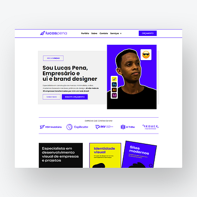 Site Lucas Pena branding design graphic design landing page site ui ui design ux