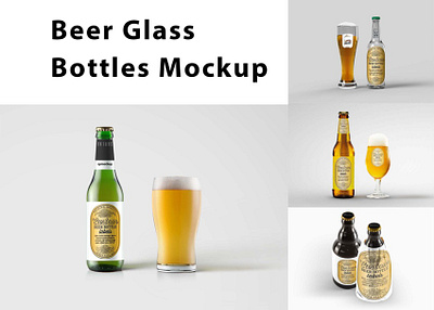 Beer Glass Bottles Mockup download mockup mockup mockups psd psd mockup