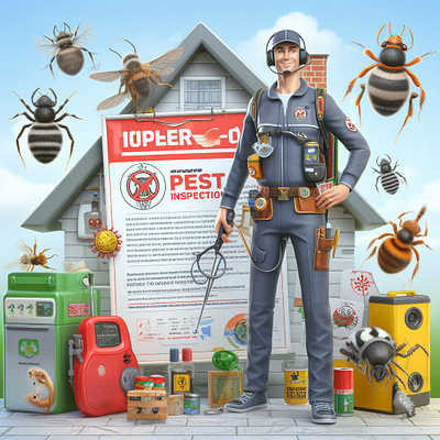 Pest control ads graphic design photoshop