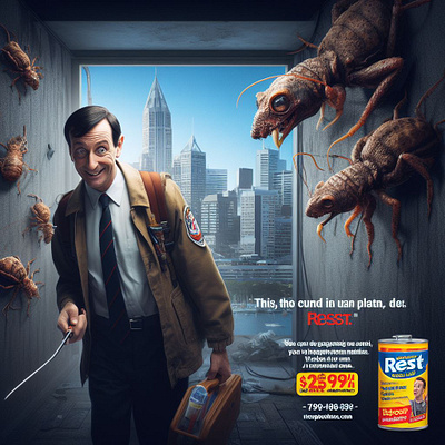 Pest control ads graphic design photoshop