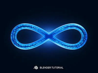 Infinite Loop with Particles like Gleb Kuznetsov's - Tutorial 3d 3d illustration abstract blender blender 3d blender community blue cinema 4d data dots geometry nodes glass gleb kuznetsov glebich glow illustration infinity loop particles render tutorial