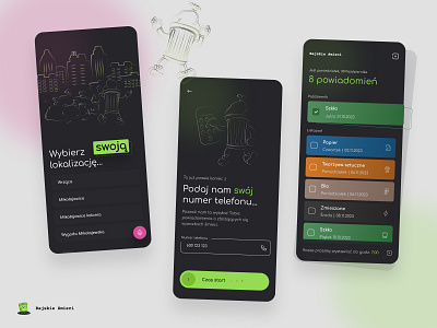Garbage disposal application - concept app design app mobile design app garbade design garbage app mobile app mobile ui mobile ux ui user experience user interface
