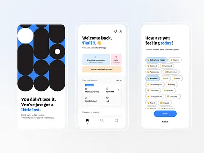 Therapist app app application design flat flat design health icon mental health therapist therapy ui ux