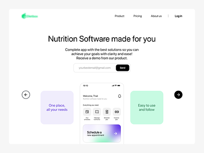 Nutrition Software design desktop expecience flat flat design interface nutrition ui user experience user interface ux website