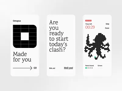 Octopus game design app design game design experience experimental flat flat design game game design game experience illustrations interface play toy ui user experience user interface ux