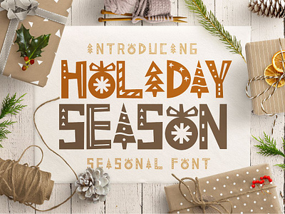 Holiday Season christmas card christmas card party christmas font display font fun fun font holiday font merry packaging seasonal font titile holiday font title font winter font