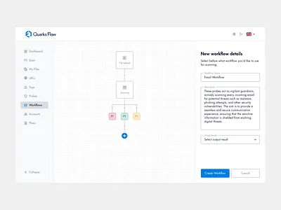 Create Workflow [QF] email platform probe saas security web workflow