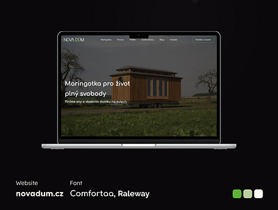 Nova Dum website czech czech republic groovio tiny house ux ux design website
