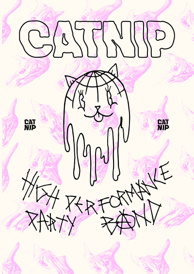 CATNIP - Band Poster art direction band branding cats design illustration poster poster design rock band visual identity