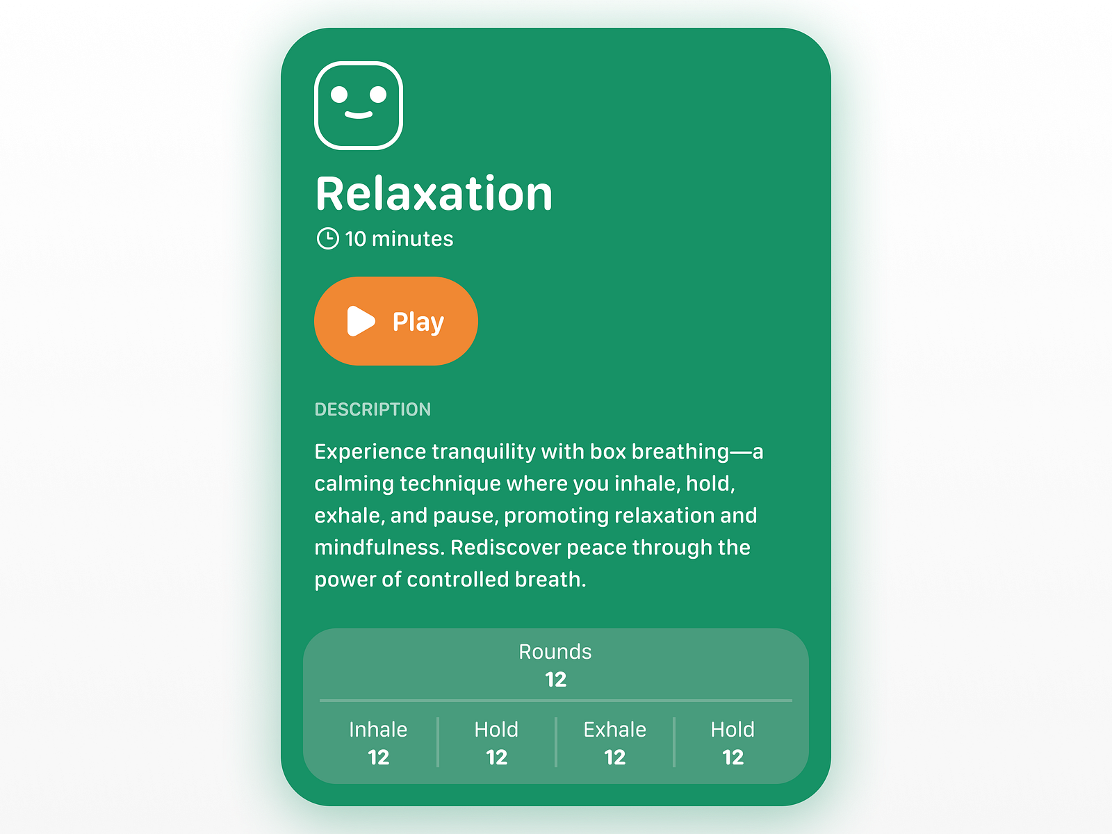 Card Ui • Box Breathing App By Mike Sykulski On Dribbble