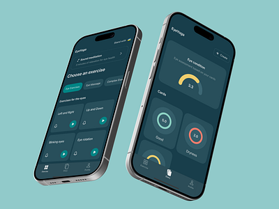 EyeYoga App Design animation app design graphic design ios mobile ui uiux ux