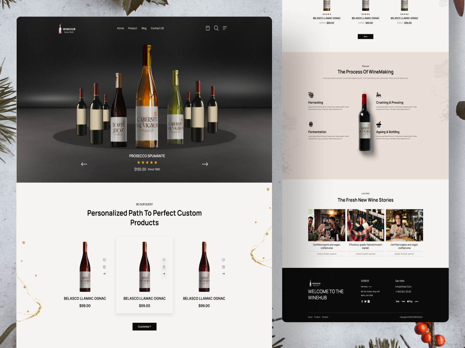 Wine Hub - Wine Selling Ecommerce Website ecommerce ecommerce website website ui wine wine ecommerce wine hub wine selling